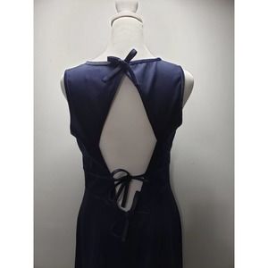 PAPELL BOUTIQUE Evening Gown Blue Dress With Bows
